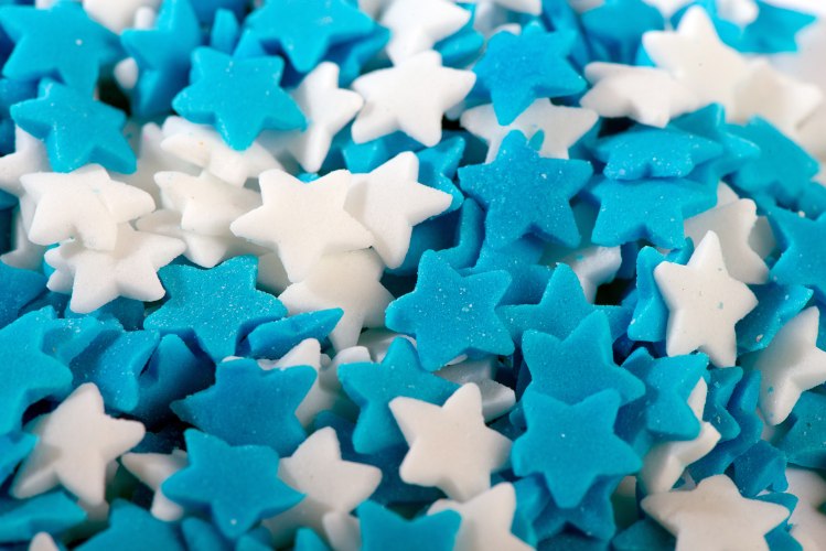 סוכריות כוכב כחול/לבן 1 ק"ג