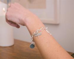 B-11 צמיד צ'ארמים תלוים מכסף