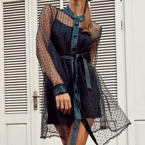 שמלת - שיפון מכופתרת