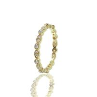 טבעת איטרניטי אינסוף משובצת יהלומים לכל אורכה