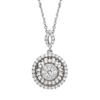 שרשרת ותליון יהלומי האוסקר זהב 14K משובץ יהלומים