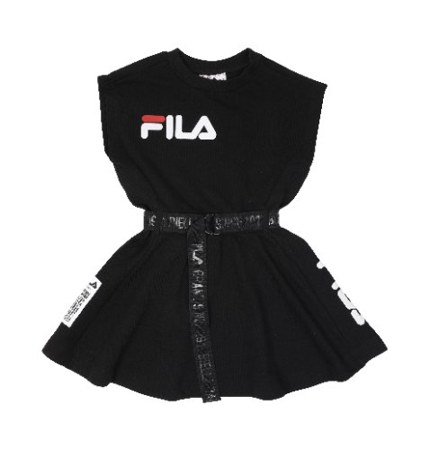 שמלה עם חגורה שחורה FILA - מידות 2 עד 8 שנים