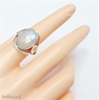 טבעת מכסף משובצת אבן מונסטון  RG6113 | תכשיטי כסף 925 | טבעות כסף