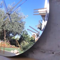 שעון עגול מראה זהב