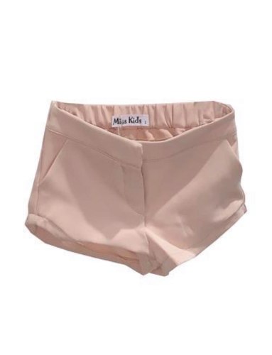 מכנס עור קצר ורוד בייבי MISS KIDS - מידות 4-16