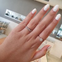 טבעת יהלומים 0.42 קראט בזהב 14 קראט