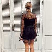 שמלת - שיפון מכופתרת