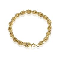 צמיד חבל זהב גדול 14 קראט לאישה