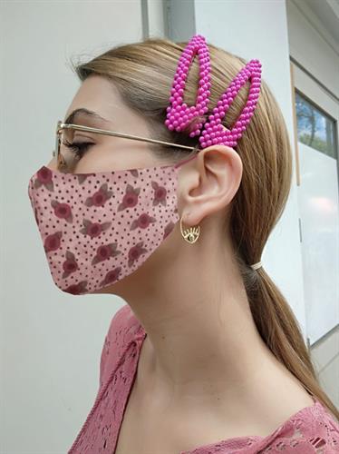 שמלת HOLLY תחרה + מסכת FLOWER COTTON