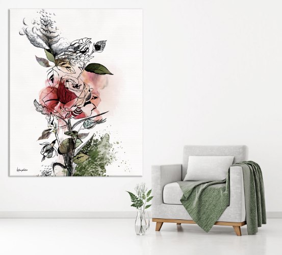 ורד אדום - קנבס