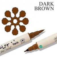 טוש בד זיג דו"צ - חום כהה 062