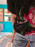 חולצה פרוותית פרחונית מיוחדת מידה S/M