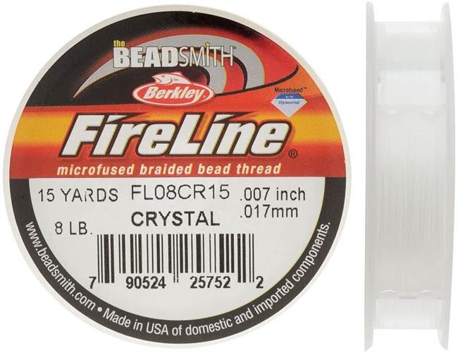 חוט חריזה FIRELINE - לבן CLEAR אורך 15Y