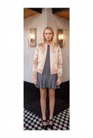 מעיל בומבר עור פודרה