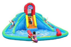 מגלשת מים כפולה משולבת עם מתקן קפיצה דגם 9256 חדש ל2021 - קפיץ קפוץ