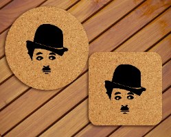 צ'ארלי צ'אפלין תחתיות לכוסות