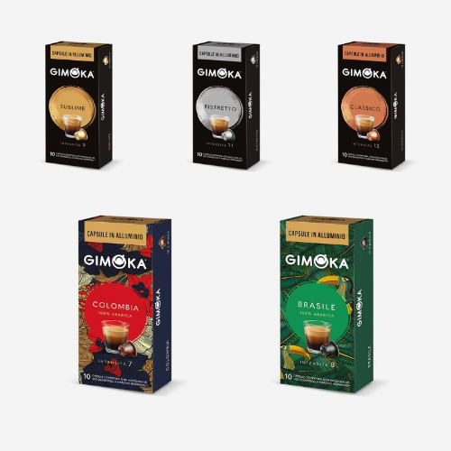 100 קפסולות אלומיניום תואמות נספרסו + 20 נוספות במתנה! (חברת Gimoka)