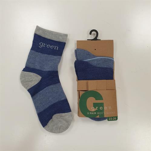 מארז 3 זוגות גרבי קטנטנים שילוב כחול