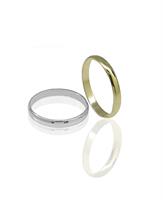 טבעת נישואין חלקה מעוגלת בזהב 14 קרט- דגם WR203