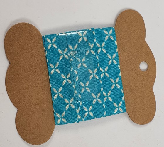 סרט כותנה 2 מטר - מעויינים טורקיז 1.5 ס"מ