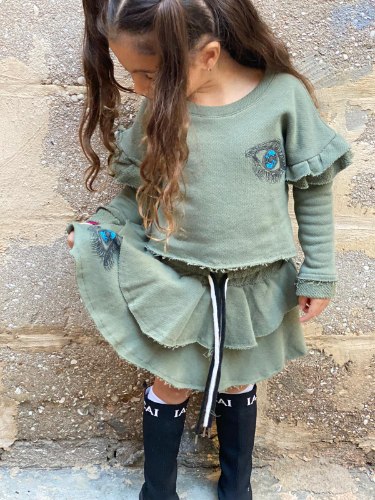 חליפת חצאית עין זית 2-14