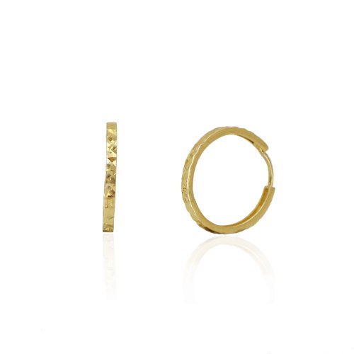 עגילי חישוק עם חריטת לייזר 1.9 ס"מ 