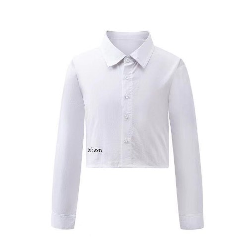 חולצה מכופרת בטן לבנה VIEW - מידות 4-16