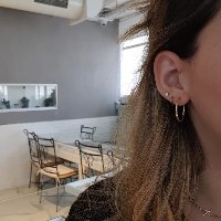 עגילי זהב חישוק 2.5 ס"מ