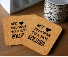 My heart belong s to a hot soldier coaster