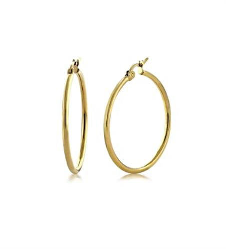 עגילי חישוק בינוניים דקים 3.1 סמ