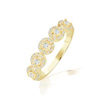 טבעת זהב 14 קראט 0.30 קראט יהלומים 815533 - מחיר מבצע! 