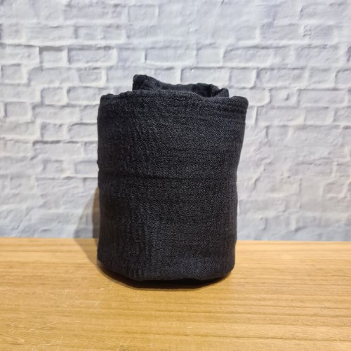 צעיף ויסקוזה קמטים שחור