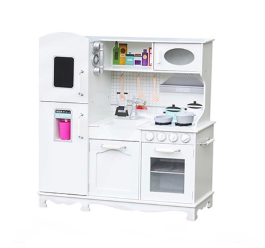 מטבח מעץ עם מקרר+ 6 אביזרים