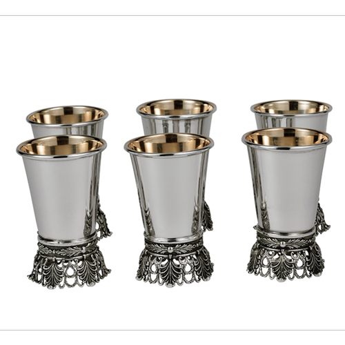 סט שישיית כוסות ליקר כסף טהור 925 דגם Argento