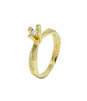 טבעת אירוסין מיוחדת 0.25 קראט זהב 14 קראט