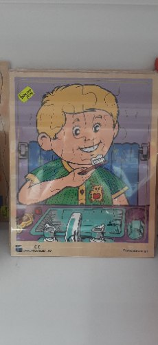 פאזל עץ יחד מצחצח שיניים