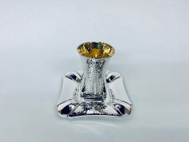 סט גביע וצלחת כסף טהור לקידוש 