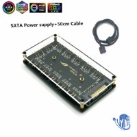 מפצל תאורה למאוורר מארז גיימינג  En-Labs SYNC 5V 3-pin RGB 10 Hub Splitter Molex/SATA Power 3pin