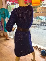 שמלה סרוגה כחולה מידה L