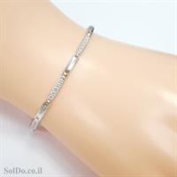 צמיד מכסף משובץ אבני זרקון  Z3123 | תכשיטי כסף 925