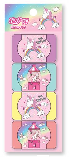 "LOOPY סט 4 מחקים חד קרן"