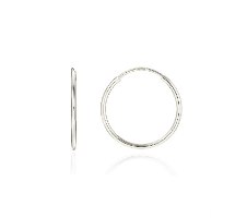 עגילי חישוק חלקים ומבריקים חישוקים בינוניים גמישים 2.5 סמ 14 קראט