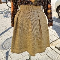 חצאית פשתן איטלקית מפוארת מידה S