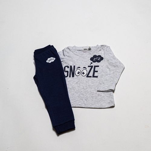 פיג'מת בנים אינטרלוק שעון מלאנג'