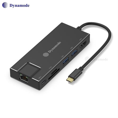 מתאם Type C תחנת עגינה עם חיבורים, HDMI , SD-Micro SD , LAN ,2* USB , Type C