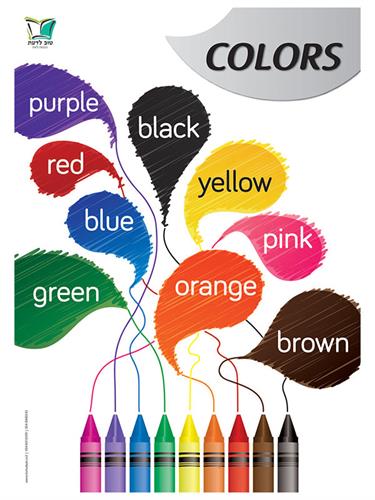 פוסטר צבעים באנגלית | Colors Poster