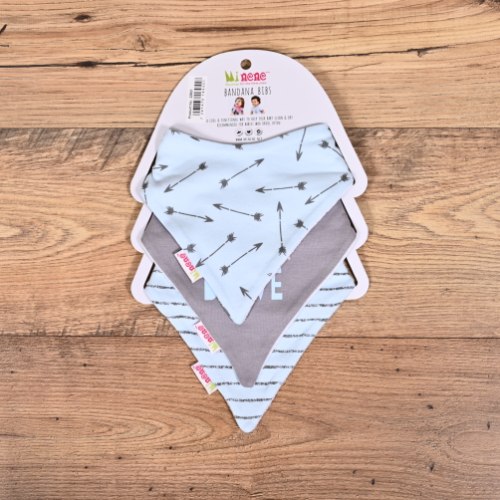 שלישיית סינרי בנדנה תכלת חיצים