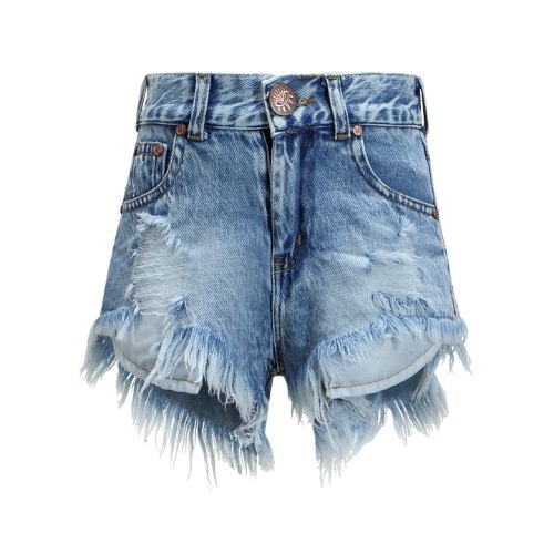 שורט ג'ינס VIEW משופשף בהיר 2-16