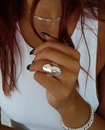 טבעת כסף ספייסי