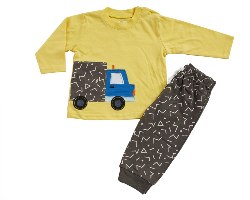 חליפת מעבר משאית צהוב מכנס פרנצ׳ טרי